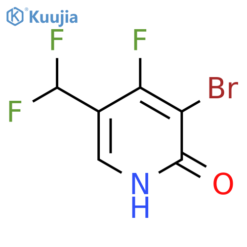 3-Bromo-5-(difluoromethyl)-4-fluoro-2-hydroxypyridine structure