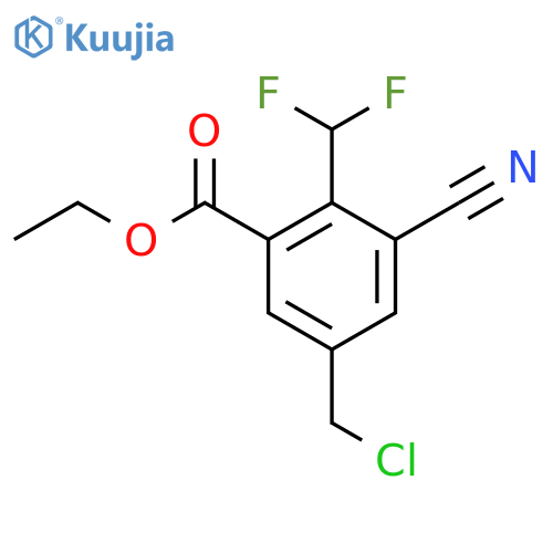 Ethyl 5-chloromethyl-3-cyano-2-(difluoromethyl)benzoate structure