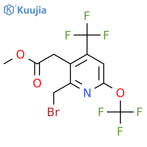 Methyl 2-(bromomethyl)-6-(trifluoromethoxy)-4-(trifluoromethyl)pyridine-3-acetate structure