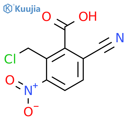 2-Chloromethyl-6-cyano-3-nitrobenzoic acid structure