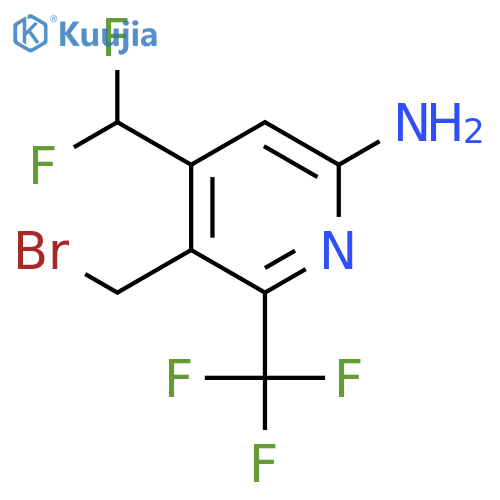 6-Amino-3-(bromomethyl)-4-(difluoromethyl)-2-(trifluoromethyl)pyridine structure