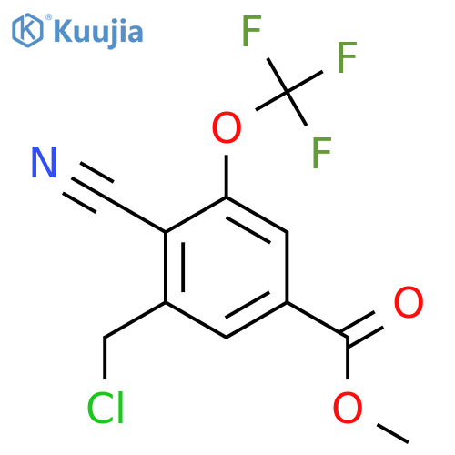 Methyl 3-chloromethyl-4-cyano-5-(trifluoromethoxy)benzoate structure