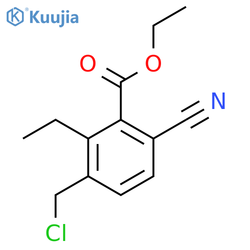 Ethyl 3-chloromethyl-6-cyano-2-ethylbenzoate structure