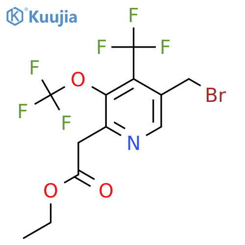 Ethyl 5-(bromomethyl)-3-(trifluoromethoxy)-4-(trifluoromethyl)pyridine-2-acetate structure