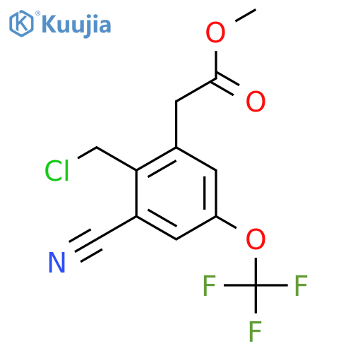 Methyl 2-chloromethyl-3-cyano-5-(trifluoromethoxy)phenylacetate structure