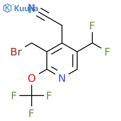 3-(Bromomethyl)-5-(difluoromethyl)-2-(trifluoromethoxy)pyridine-4-acetonitrile structure