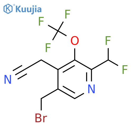 5-(Bromomethyl)-2-(difluoromethyl)-3-(trifluoromethoxy)pyridine-4-acetonitrile structure