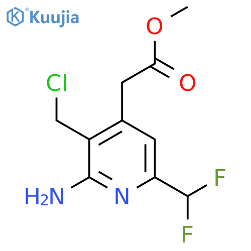 Methyl 2-amino-3-(chloromethyl)-6-(difluoromethyl)pyridine-4-acetate structure