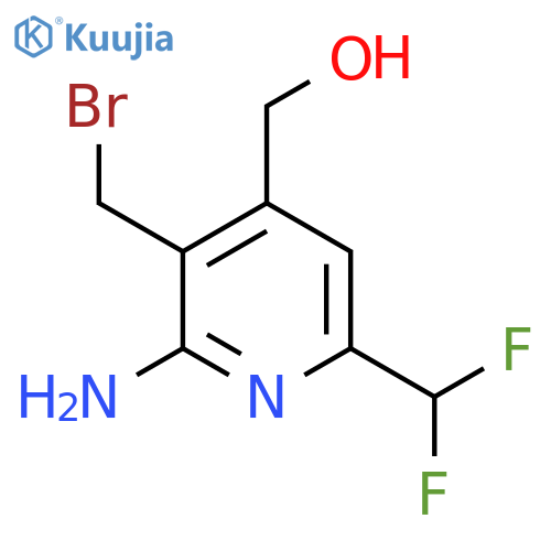 2-Amino-3-(bromomethyl)-6-(difluoromethyl)pyridine-4-methanol structure