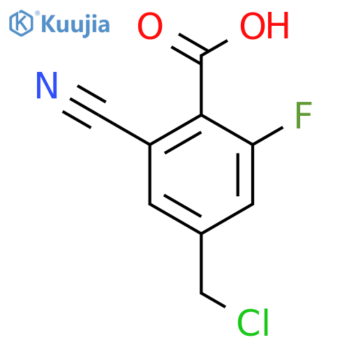4-Chloromethyl-2-cyano-6-fluorobenzoic acid structure