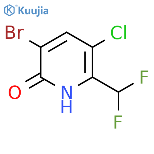 3-Bromo-5-chloro-6-(difluoromethyl)-2-hydroxypyridine structure