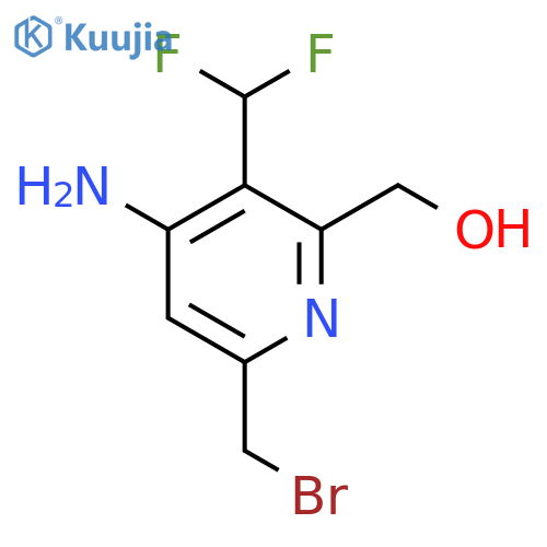 4-Amino-6-(bromomethyl)-3-(difluoromethyl)pyridine-2-methanol structure