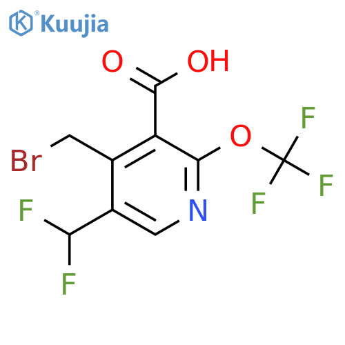 4-(Bromomethyl)-5-(difluoromethyl)-2-(trifluoromethoxy)pyridine-3-carboxylic acid structure