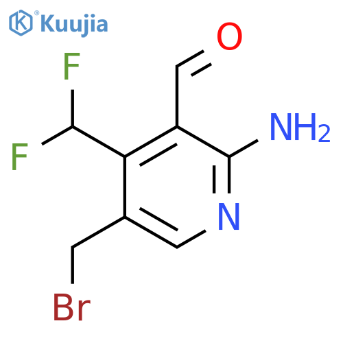 2-Amino-5-(bromomethyl)-4-(difluoromethyl)pyridine-3-carboxaldehyde structure