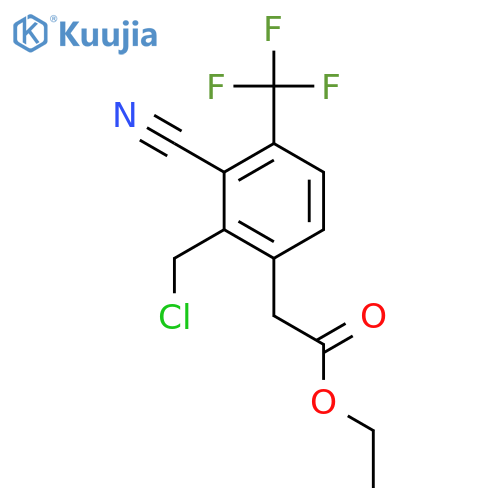 Ethyl 2-chloromethyl-3-cyano-4-(trifluoromethyl)phenylacetate structure
