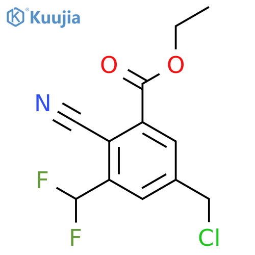 Ethyl 5-chloromethyl-2-cyano-3-(difluoromethyl)benzoate structure