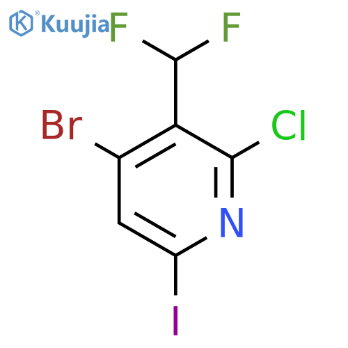 4-Bromo-2-chloro-3-(difluoromethyl)-6-iodopyridine structure
