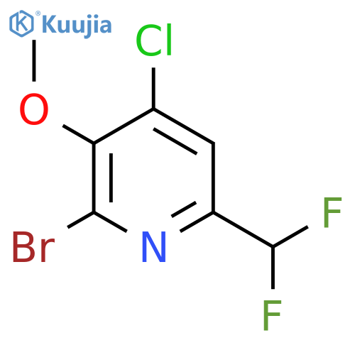 2-Bromo-4-chloro-6-(difluoromethyl)-3-methoxypyridine structure