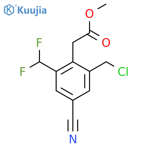 Methyl 2-chloromethyl-4-cyano-6-(difluoromethyl)phenylacetate structure