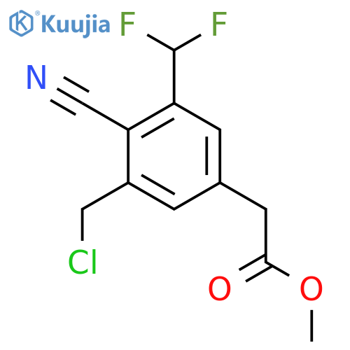 Methyl 3-chloromethyl-4-cyano-5-(difluoromethyl)phenylacetate structure
