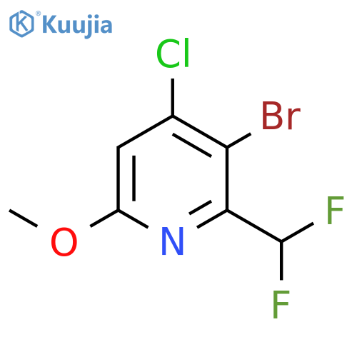 3-Bromo-4-chloro-2-(difluoromethyl)-6-methoxypyridine structure