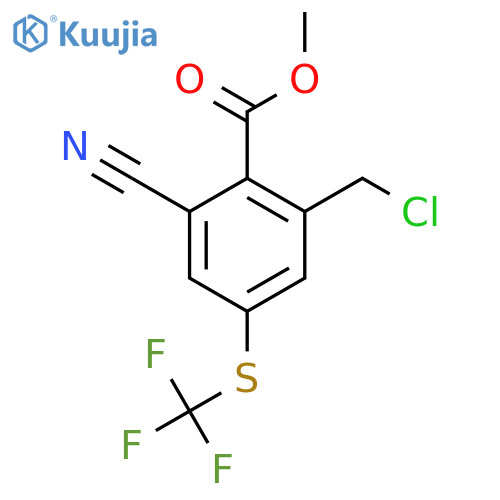 Methyl 2-chloromethyl-6-cyano-4-(trifluoromethylthio)benzoate structure