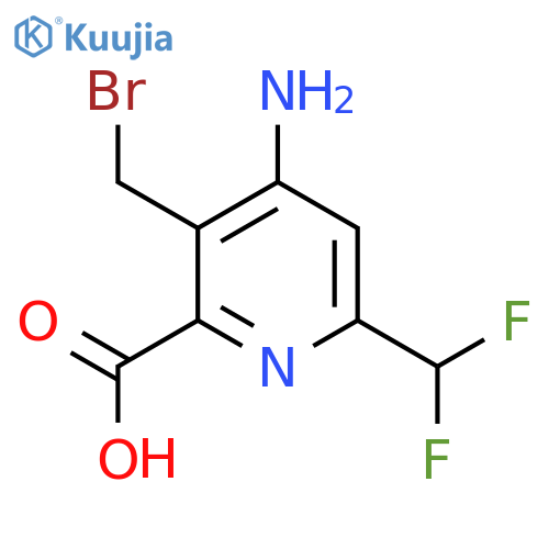 4-Amino-3-(bromomethyl)-6-(difluoromethyl)pyridine-2-carboxylic acid structure