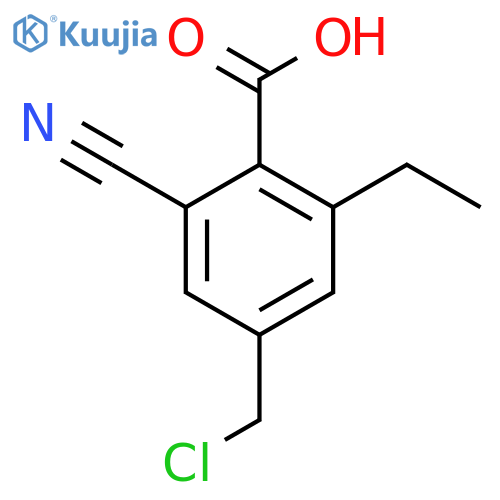4-Chloromethyl-2-cyano-6-ethylbenzoic acid structure