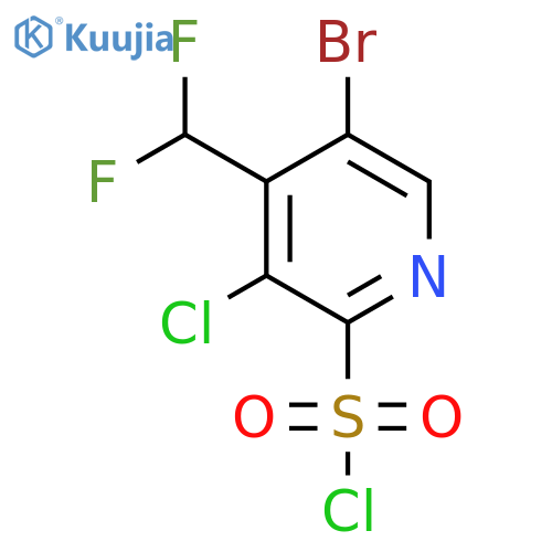 5-Bromo-3-chloro-4-(difluoromethyl)pyridine-2-sulfonyl chloride structure