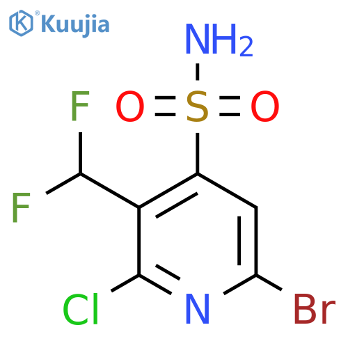 6-Bromo-2-chloro-3-(difluoromethyl)pyridine-4-sulfonamide structure