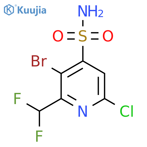 3-Bromo-6-chloro-2-(difluoromethyl)pyridine-4-sulfonamide structure