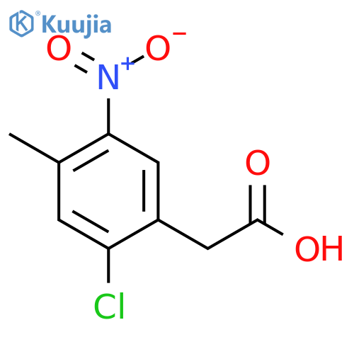 2-Chloro-4-methyl-5-nitrophenylacetic acid structure