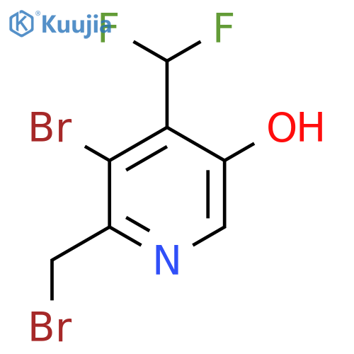 3-Bromo-2-(bromomethyl)-4-(difluoromethyl)-5-hydroxypyridine structure