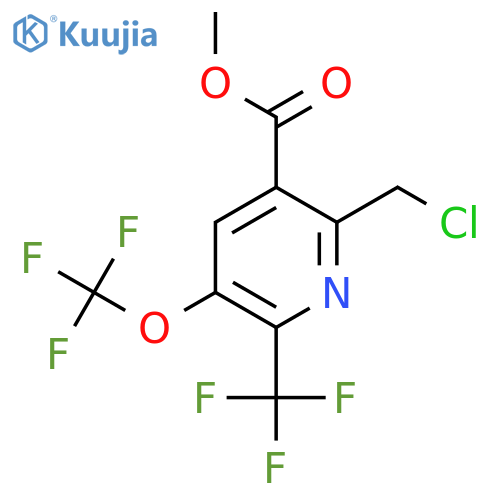 Methyl 2-(chloromethyl)-5-(trifluoromethoxy)-6-(trifluoromethyl)pyridine-3-carboxylate structure