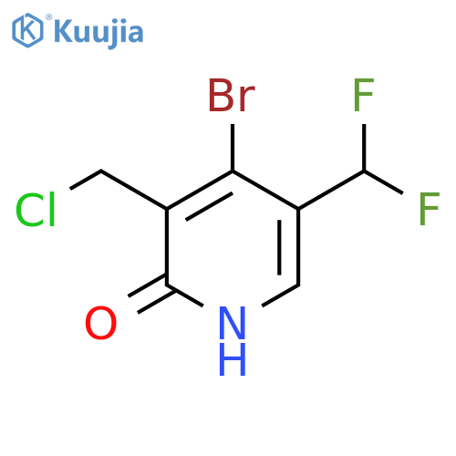 4-Bromo-3-(chloromethyl)-5-(difluoromethyl)-2-hydroxypyridine structure