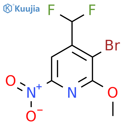 3-Bromo-4-(difluoromethyl)-2-methoxy-6-nitropyridine structure