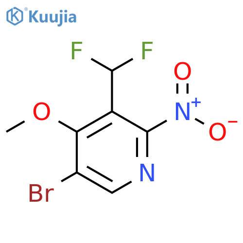 5-Bromo-3-(difluoromethyl)-4-methoxy-2-nitropyridine structure
