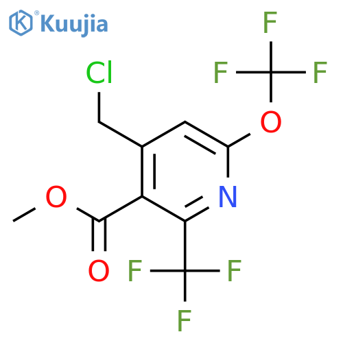 Methyl 4-(chloromethyl)-6-(trifluoromethoxy)-2-(trifluoromethyl)pyridine-3-carboxylate structure