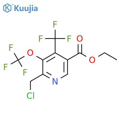 Ethyl 2-(chloromethyl)-3-(trifluoromethoxy)-4-(trifluoromethyl)pyridine-5-carboxylate structure