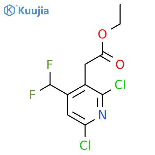 Ethyl 2,6-dichloro-4-(difluoromethyl)pyridine-3-acetate structure