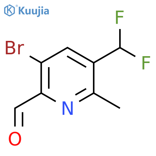 3-Bromo-5-(difluoromethyl)-6-methylpyridine-2-carboxaldehyde structure
