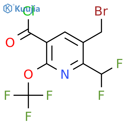 3-(Bromomethyl)-2-(difluoromethyl)-6-(trifluoromethoxy)pyridine-5-carbonyl chloride structure
