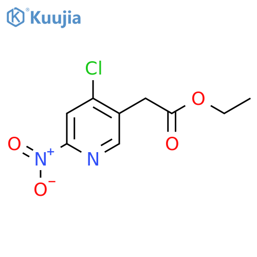 Ethyl 4-chloro-2-nitropyridine-5-acetate structure