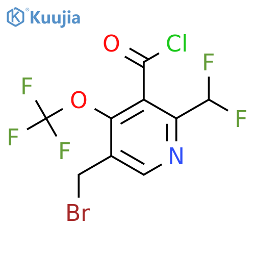 5-(Bromomethyl)-2-(difluoromethyl)-4-(trifluoromethoxy)pyridine-3-carbonyl chloride structure