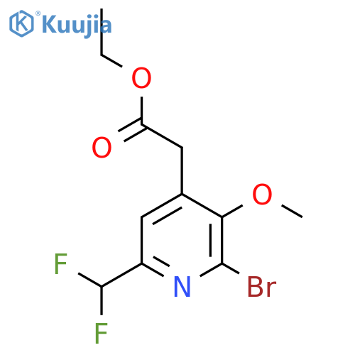 Ethyl 2-bromo-6-(difluoromethyl)-3-methoxypyridine-4-acetate structure