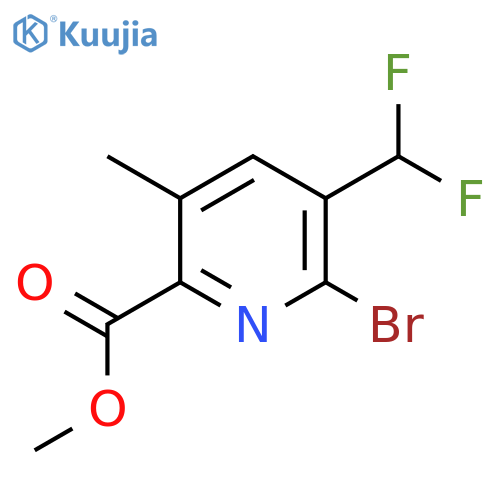 Methyl 2-bromo-3-(difluoromethyl)-5-methylpyridine-6-carboxylate structure