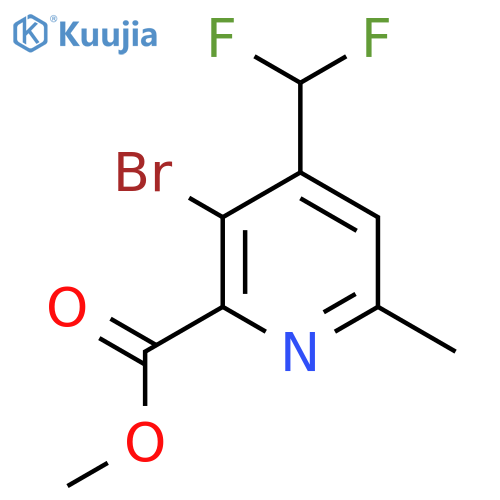 Methyl 3-bromo-4-(difluoromethyl)-6-methylpyridine-2-carboxylate structure