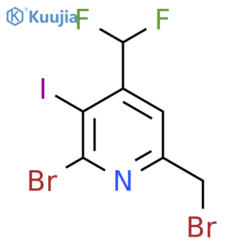 2-Bromo-6-(bromomethyl)-4-(difluoromethyl)-3-iodopyridine structure
