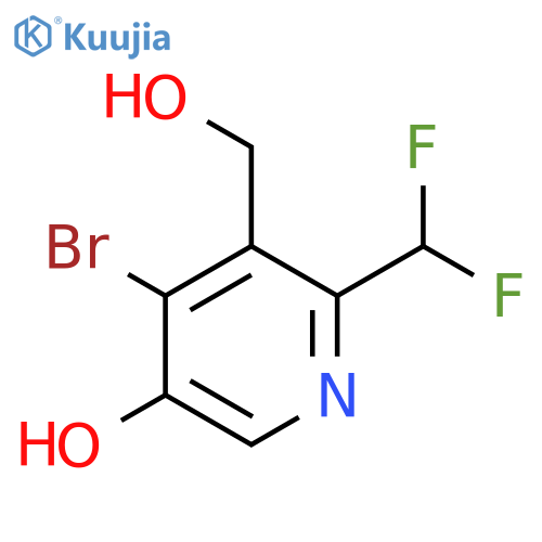 4-Bromo-2-(difluoromethyl)-5-hydroxypyridine-3-methanol structure