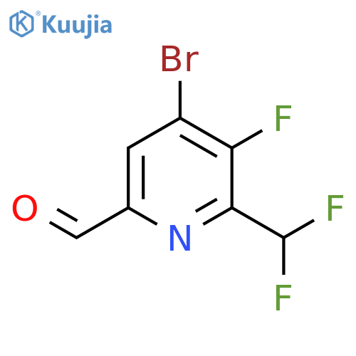 4-Bromo-2-(difluoromethyl)-3-fluoropyridine-6-carboxaldehyde structure